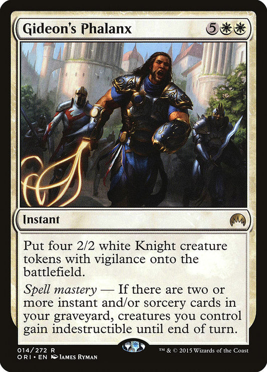 This Is An Image Of The Magic The Gathering Card Gideon's Phalanx From The Set Magic Origins - Designed By Artist James Ryman
