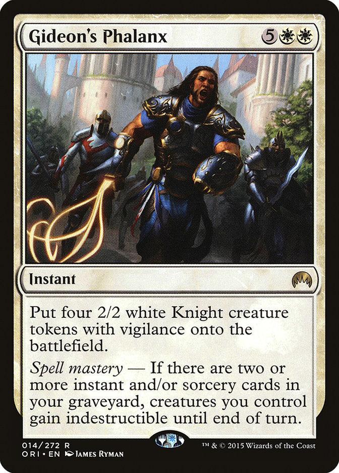 This Is An Image Of The Magic The Gathering Card Gideon's Phalanx From The Set Magic Origins - Designed By Artist James Ryman