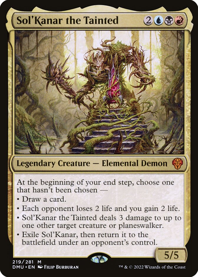 This Is An Image Of The Magic The Gathering Card Sol'Kanar the Tainted From The Set Dominaria United - Designed By Artist Filip Burburan