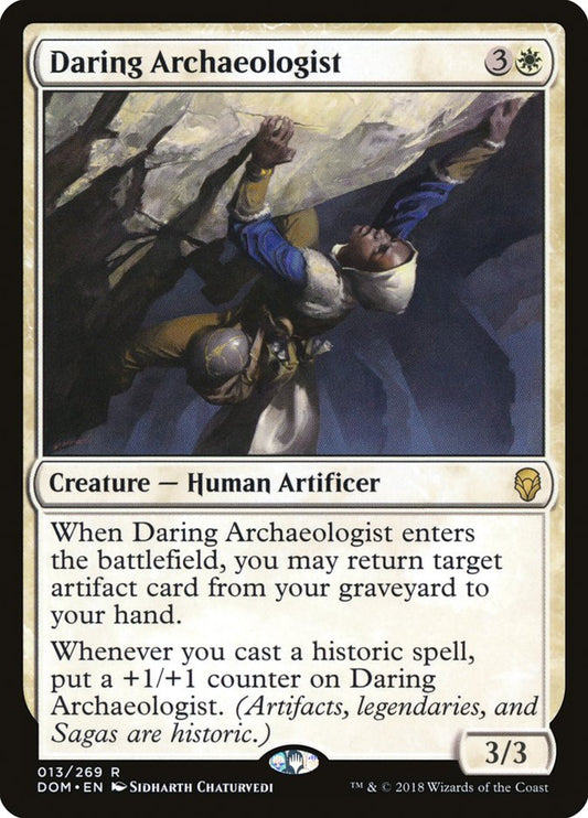 This Is An Image Of The Magic The Gathering Card Daring Archaeologist From The Set Dominaria - Designed By Artist Sidharth Chaturvedi