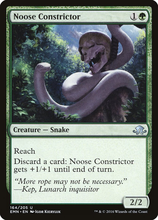 This Is An Image Of The Magic The Gathering Card Noose Constrictor From The Set Innistrad Remastered - Designed By Artist Igor Kieryluk