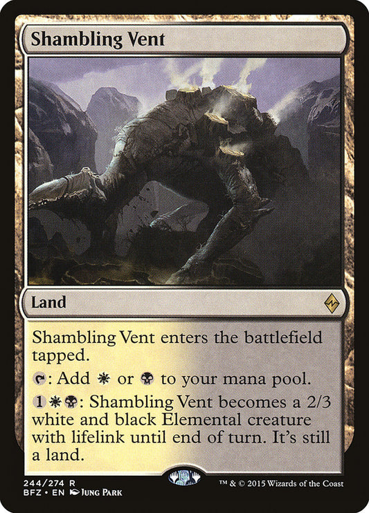 This Is An Image Of The Magic The Gathering Card Shambling Vent From The Set Commander Legends: Battle for Baldur's Gate - Designed By Artist Jung Park