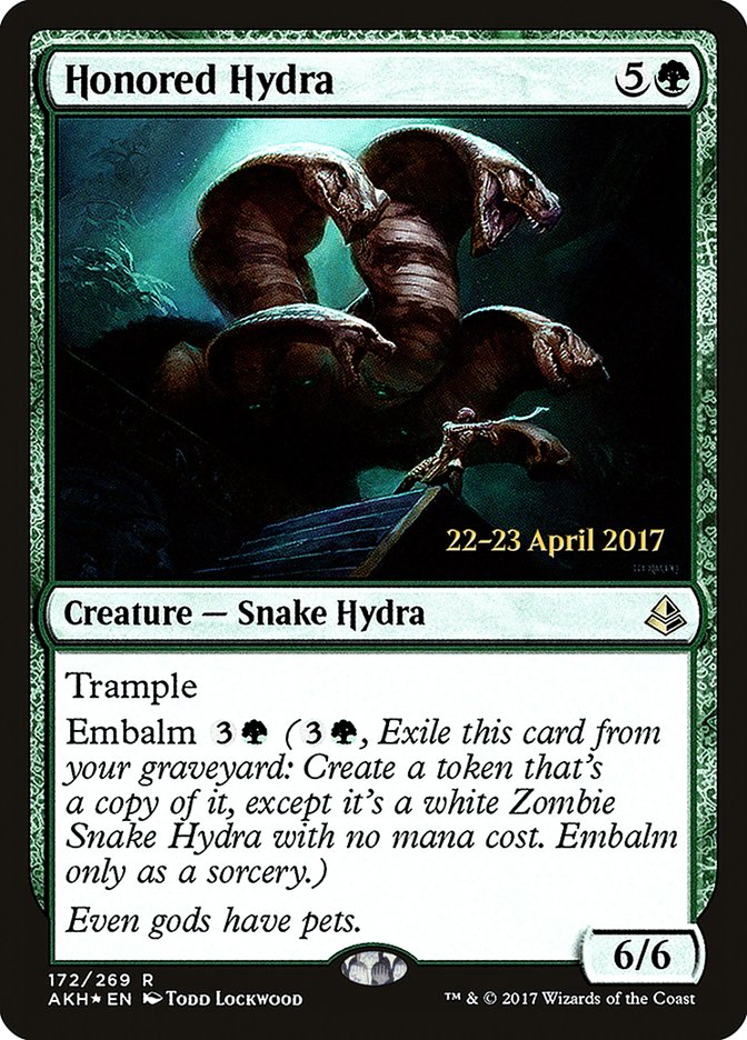 This Is An Image Of The Magic The Gathering Card Honored Hydra From The Set Amonkhet - Designed By Artist Todd Lockwood