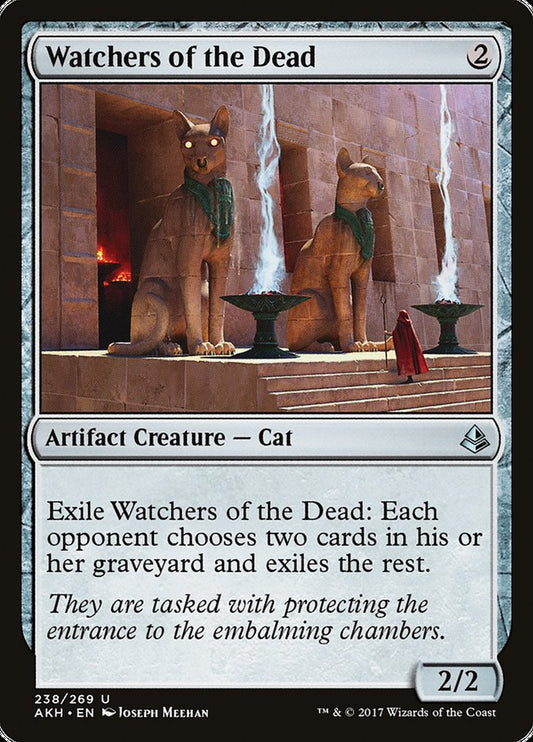 This Is An Image Of The Magic The Gathering Card Watchers of the Dead From The Set Amonkhet - Designed By Artist Joseph Meehan