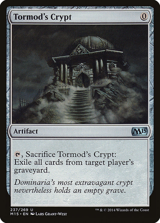 This Is An Image Of The Magic The Gathering Card Tormod's Crypt From The Set Dominaria Remastered - Designed By Artist Lars Grant-West
