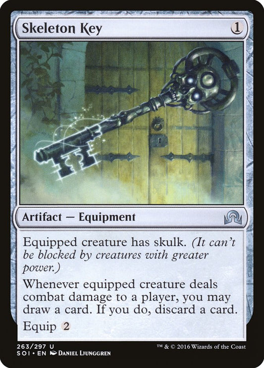 This Is An Image Of The Magic The Gathering Card Skeleton Key From The Set Shadows over Innistrad - Designed By Artist Daniel Ljunggren