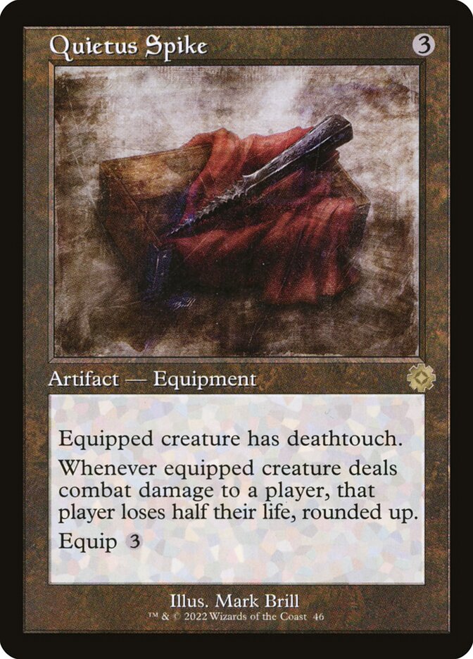 This Is An Image Of The Magic The Gathering Card Quietus Spike From The Set New Capenna Commander - Designed By Artist Mark Brill