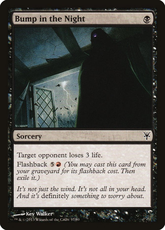 This Is An Image Of The Magic The Gathering Card Bump in the Night From The Set Duel Decks: Sorin vs. Tibalt - Designed By Artist Kev Walker