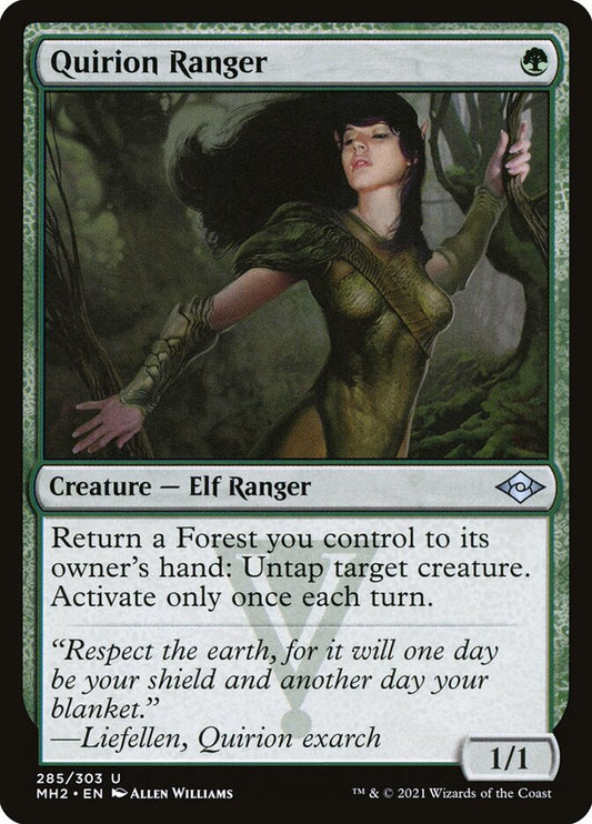 This Is An Image Of The Magic The Gathering Card Quirion Ranger From The Set Modern Horizons 2 - Designed By Artist Allen Williams