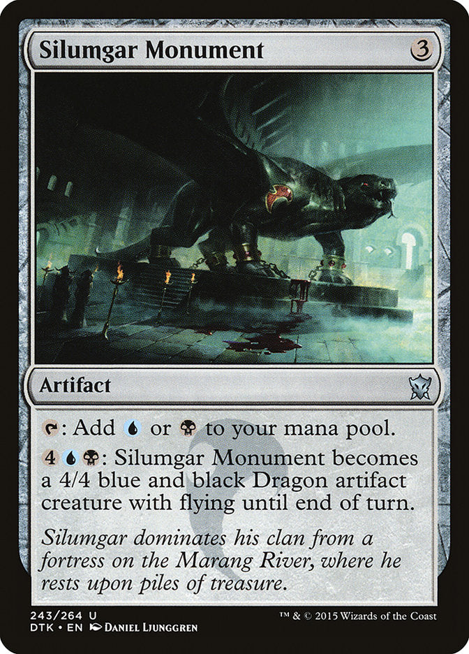 This Is An Image Of The Magic The Gathering Card Silumgar Monument From The Set Dragons of Tarkir - Designed By Artist Daniel Ljunggren