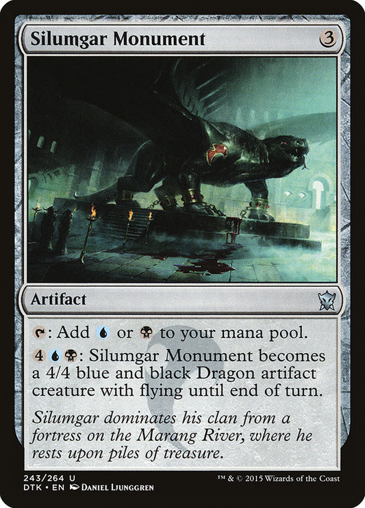 This Is An Image Of The Magic The Gathering Card Silumgar Monument From The Set Dragons of Tarkir - Designed By Artist Daniel Ljunggren