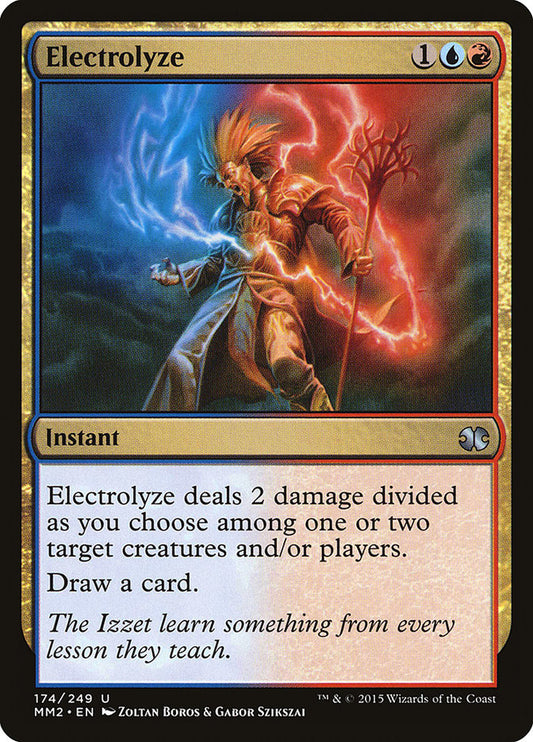 This Is An Image Of The Magic The Gathering Card Electrolyze From The Set Iconic Masters - Designed By Artist Zoltan Boros & Gabor Szikszai