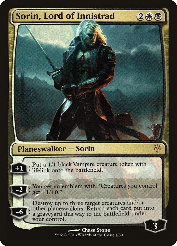 This Is An Image Of The Magic The Gathering Card Sorin, Lord of Innistrad From The Set The Lost Caverns of Ixalan Commander - Designed By Artist Michael Komarck