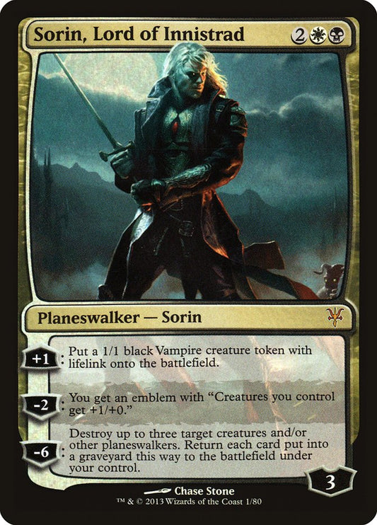 This Is An Image Of The Magic The Gathering Card Sorin, Lord of Innistrad From The Set The Lost Caverns of Ixalan Commander - Designed By Artist Michael Komarck