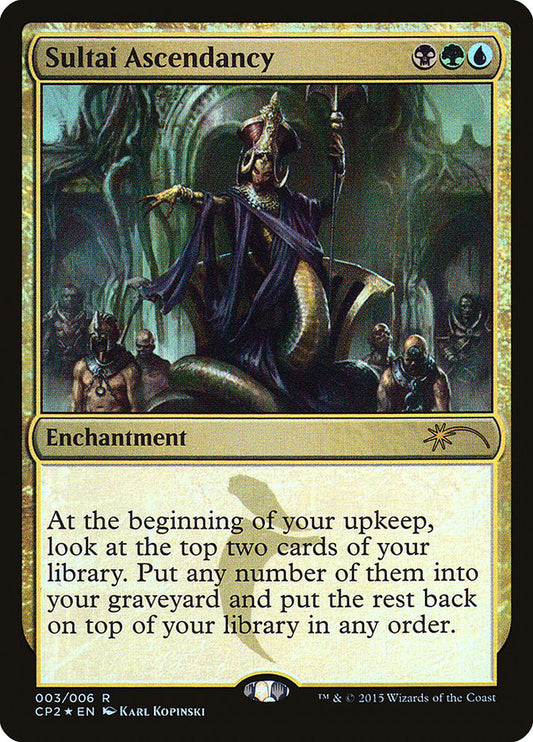 This Is An Image Of The Magic The Gathering Card Sultai Ascendancy From The Set Khans of Tarkir - Designed By Artist Karl Kopinski