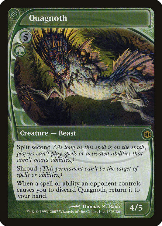 This Is An Image Of The Magic The Gathering Card Quagnoth From The Set Future Sight - Designed By Artist Thomas M. Baxa