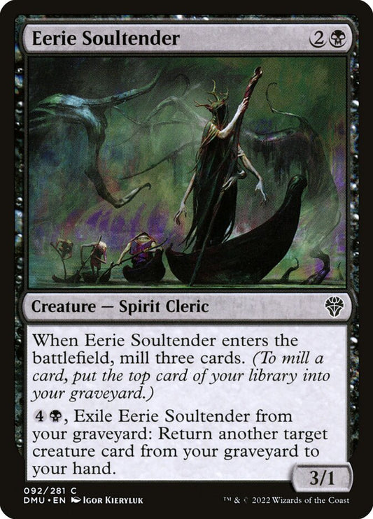 This Is An Image Of The Magic The Gathering Card Eerie Soultender From The Set Dominaria United - Designed By Artist Igor Kieryluk