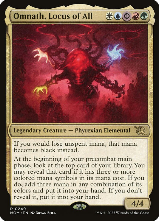 This Is An Image Of The Magic The Gathering Card Omnath, Locus of All From The Set March of the Machine - Designed By Artist Bryan Sola