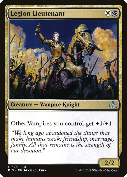 This Is An Image Of The Magic The Gathering Card Legion Lieutenant From The Set The Lost Caverns of Ixalan Commander - Designed By Artist Zezhou Chen
