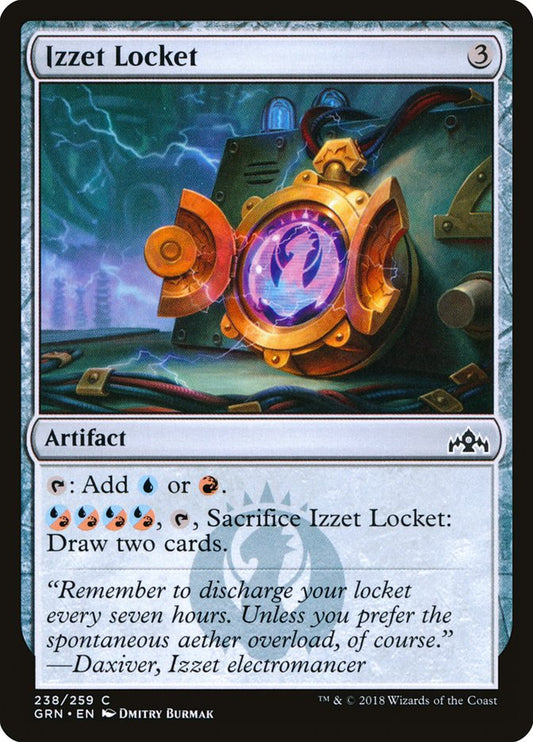 This Is An Image Of The Magic The Gathering Card Izzet Locket From The Set Commander 2019 - Designed By Artist Dmitry Burmak