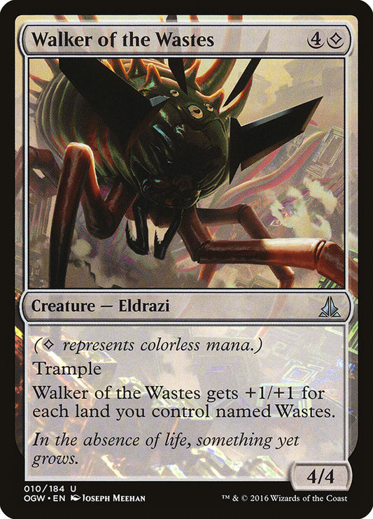 This Is An Image Of The Magic The Gathering Card Walker of the Wastes From The Set Oath of the Gatewatch - Designed By Artist Joseph Meehan