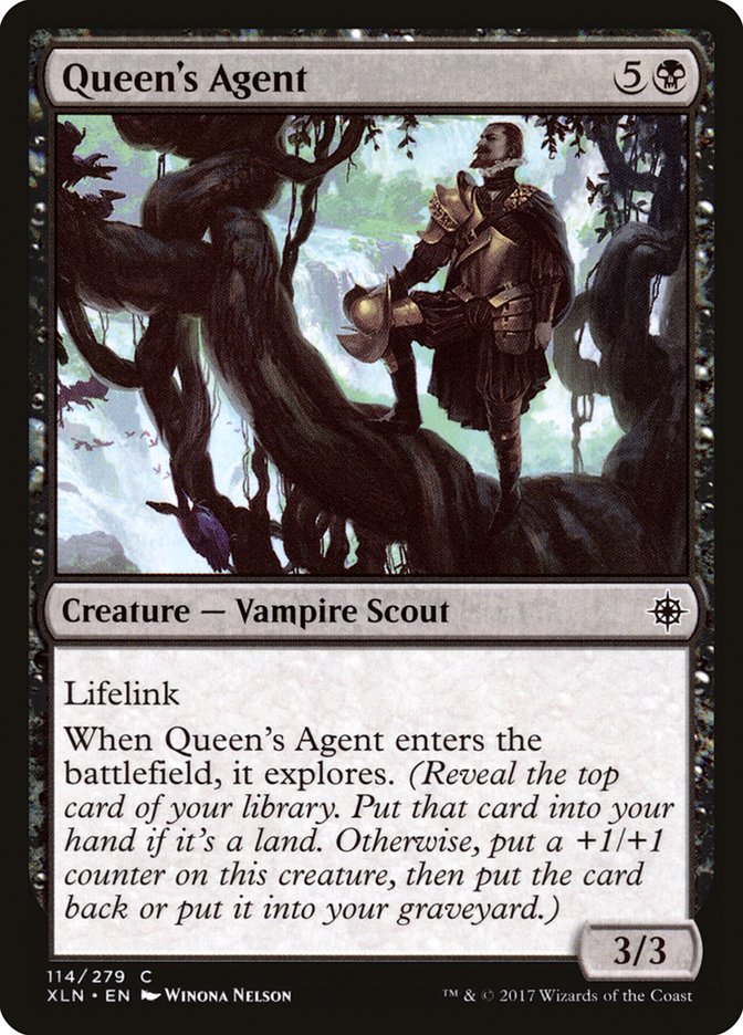 This Is An Image Of The Magic The Gathering Card Queen's Agent From The Set Ixalan - Designed By Artist Winona Nelson