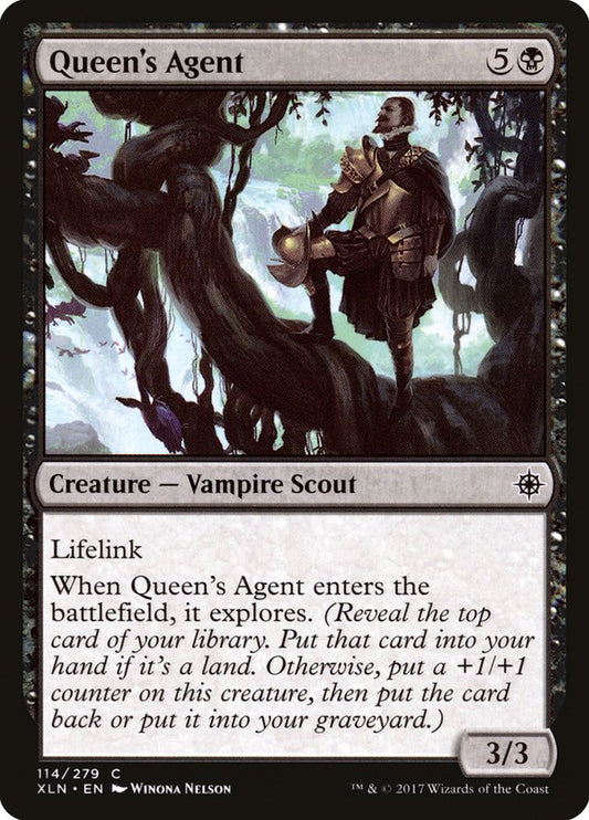 This Is An Image Of The Magic The Gathering Card Queen's Agent From The Set Ixalan - Designed By Artist Winona Nelson