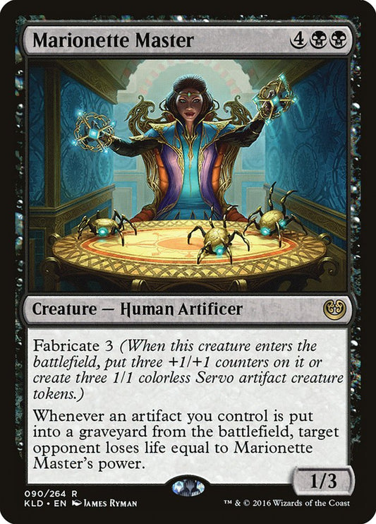 This Is An Image Of The Magic The Gathering Card Marionette Master From The Set Forgotten Realms Commander - Designed By Artist James Ryman