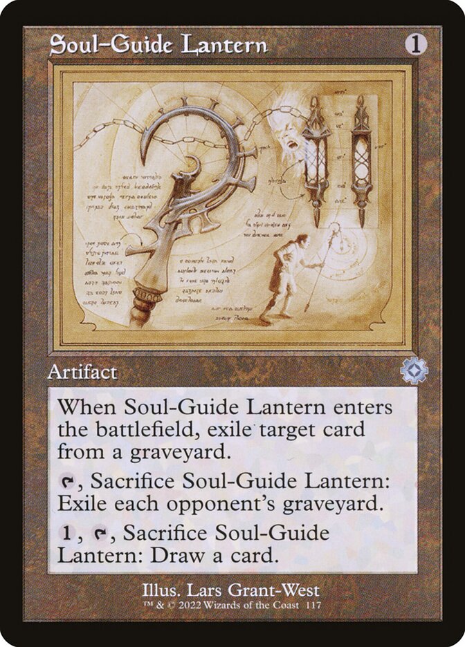 This Is An Image Of The Magic The Gathering Card Soul-Guide Lantern From The Set Foundations - Designed By Artist Iris Compiet