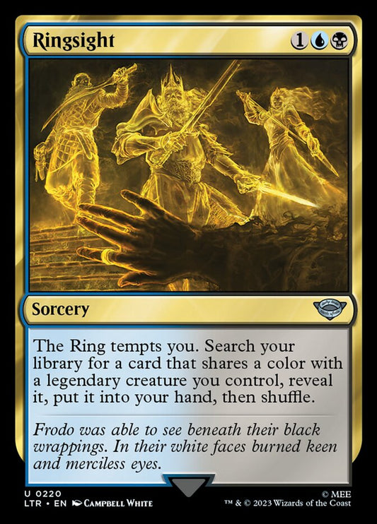 This Is An Image Of The Magic The Gathering Card Ringsight From The Set The Lord of the Rings: Tales of Middle-earth - Designed By Artist Campbell White