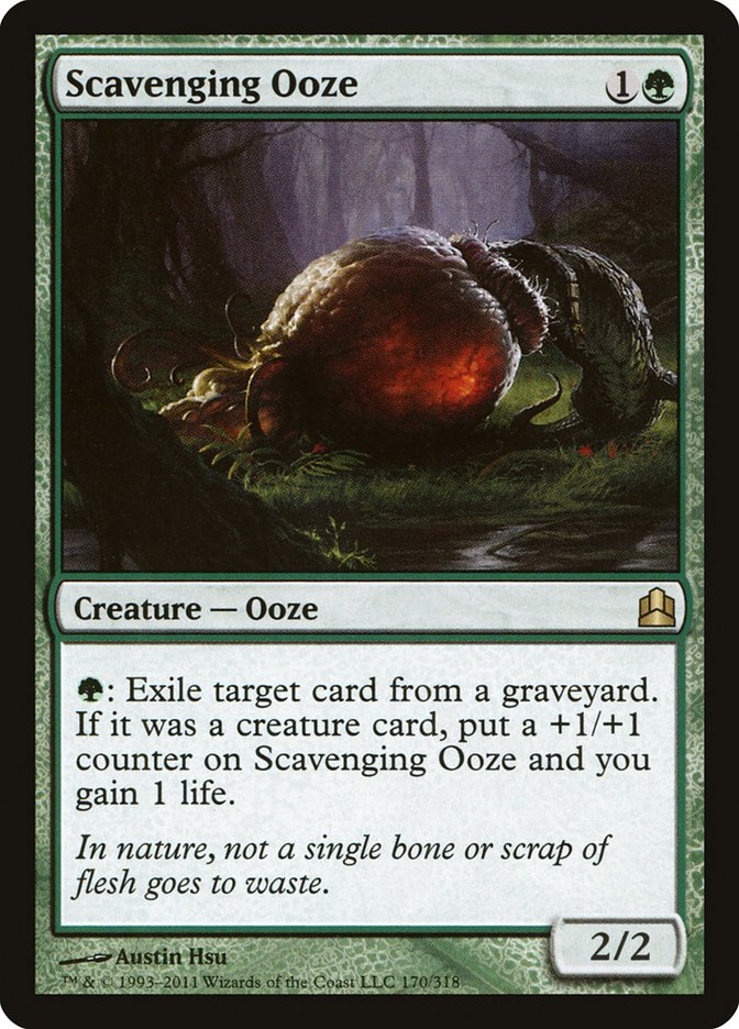 This Is An Image Of The Magic The Gathering Card Scavenging Ooze From The Set Foundations - Designed By Artist Austin Hsu