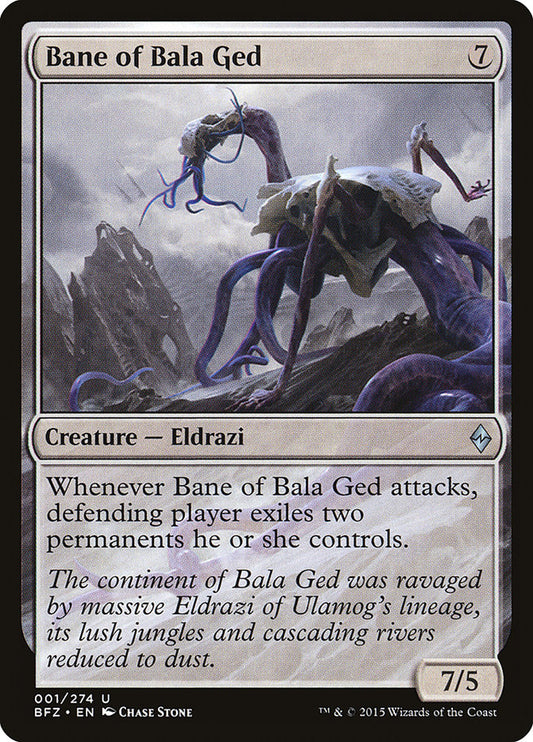 This Is An Image Of The Magic The Gathering Card Bane of Bala Ged From The Set Commander Masters - Designed By Artist Chase Stone