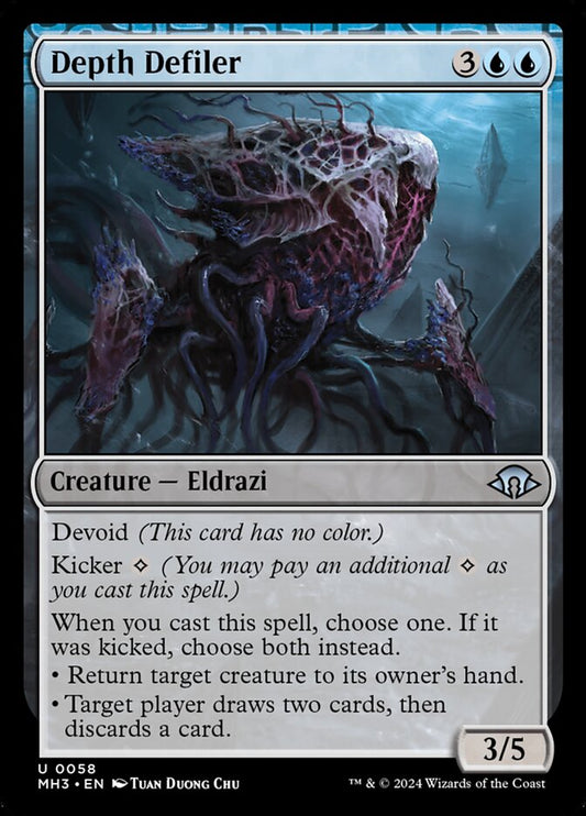 This Is An Image Of The Magic The Gathering Card Depth Defiler From The Set Modern Horizons 3 - Designed By Artist Tuan Duong Chu