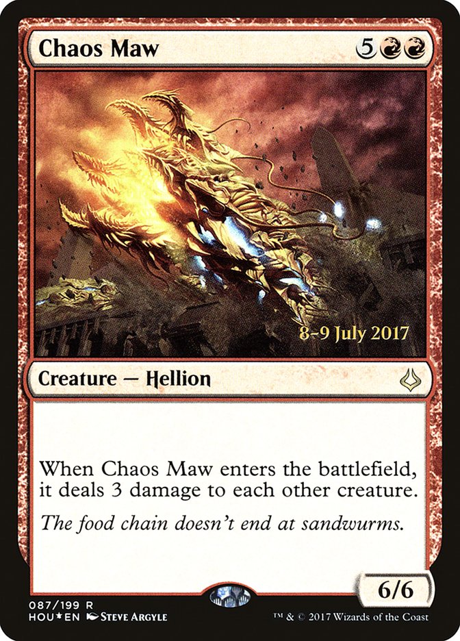 This Is An Image Of The Magic The Gathering Card Chaos Maw From The Set Hour of Devastation - Designed By Artist Steve Argyle