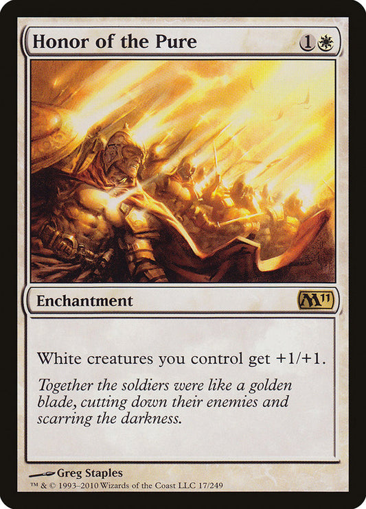 This Is An Image Of The Magic The Gathering Card Honor of the Pure From The Set Magic 2012 - Designed By Artist Greg Staples