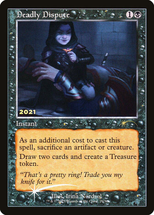 This Is An Image Of The Magic The Gathering Card Deadly Dispute From The Set Tarkir: Dragonstorm Commander - Designed By Artist Irina Nordsol