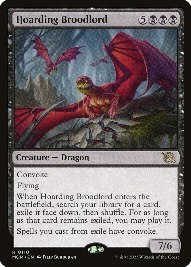 This Is An Image Of The Magic The Gathering Card Hoarding Broodlord From The Set March of the Machine - Designed By Artist Filip Burburan