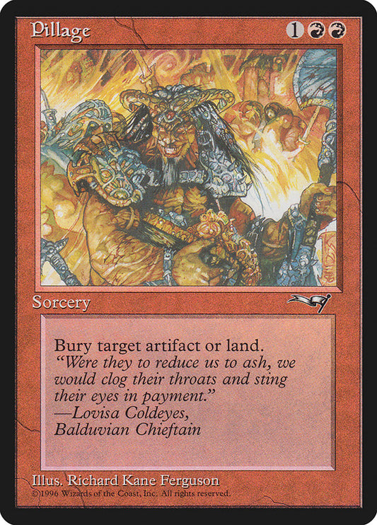 This Is An Image Of The Magic The Gathering Card Pillage From The Set Modern Horizons - Designed By Artist Jesper Ejsing