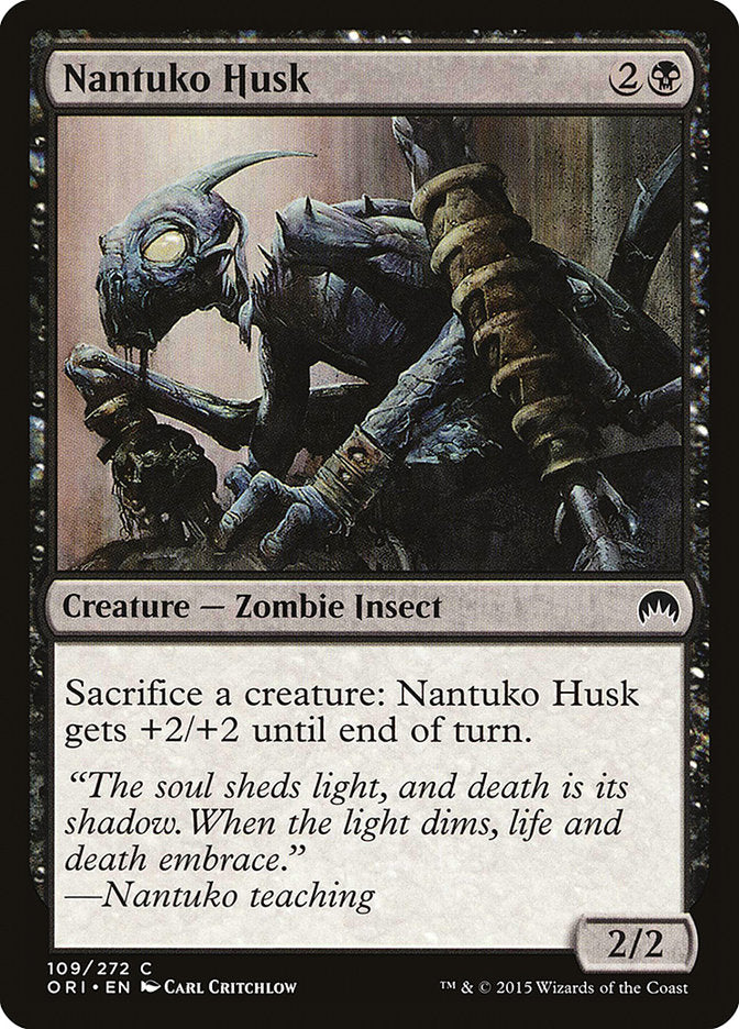 This Is An Image Of The Magic The Gathering Card Nantuko Husk From The Set Magic Origins - Designed By Artist Carl Critchlow