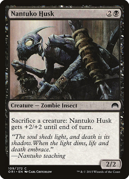 This Is An Image Of The Magic The Gathering Card Nantuko Husk From The Set Magic Origins - Designed By Artist Carl Critchlow