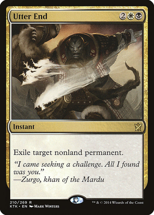 This Is An Image Of The Magic The Gathering Card Utter End From The Set Duskmourn: House of Horror Commander - Designed By Artist Nicholas Gregory