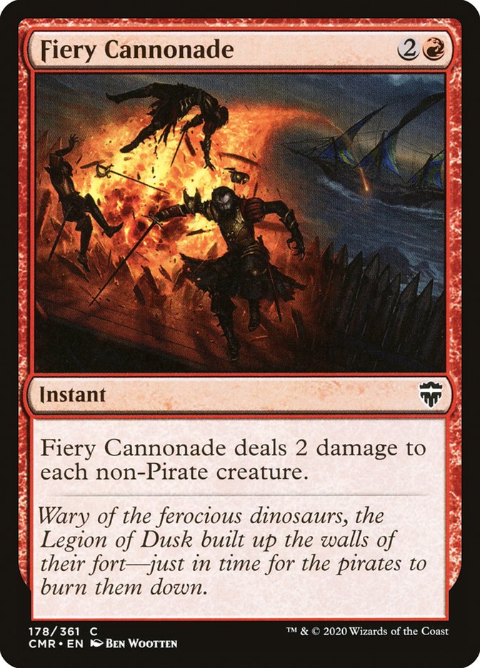 This Is An Image Of The Magic The Gathering Card Fiery Cannonade From The Set Commander Legends - Designed By Artist Ben Wootten