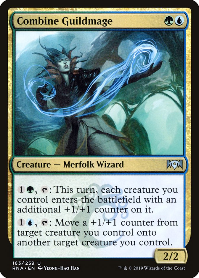 This Is An Image Of The Magic The Gathering Card Combine Guildmage From The Set Ravnica Allegiance - Designed By Artist Yeong-Hao Han