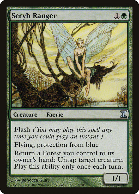 This Is An Image Of The Magic The Gathering Card Scryb Ranger From The Set Time Spiral Remastered - Designed By Artist Rebecca Guay