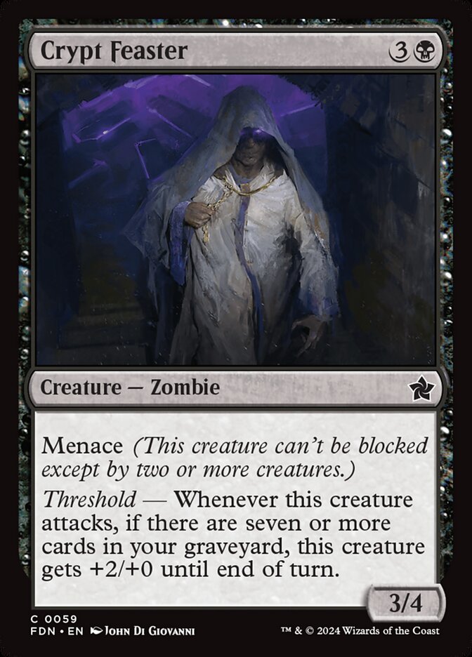 This Is An Image Of The Magic The Gathering Card Crypt Feaster From The Set Foundations - Designed By Artist John Di Giovanni