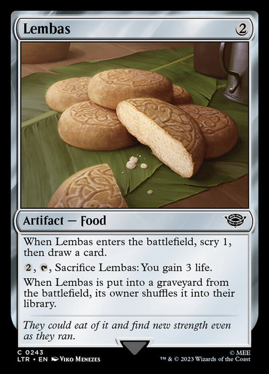 This Is An Image Of The Magic The Gathering Card Lembas From The Set The Lord of the Rings: Tales of Middle-earth - Designed By Artist Viko Menezes