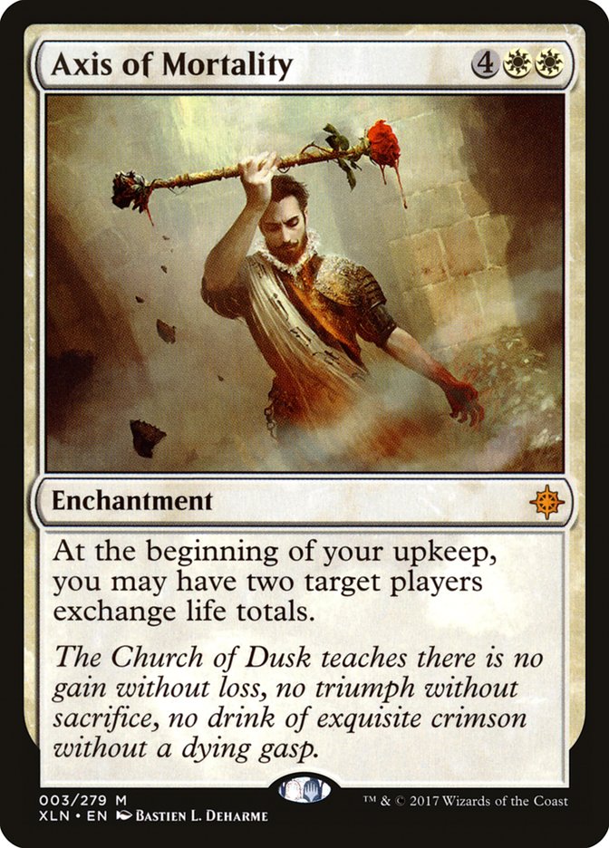 This Is An Image Of The Magic The Gathering Card Axis of Mortality From The Set Ixalan - Designed By Artist Bastien L. Deharme