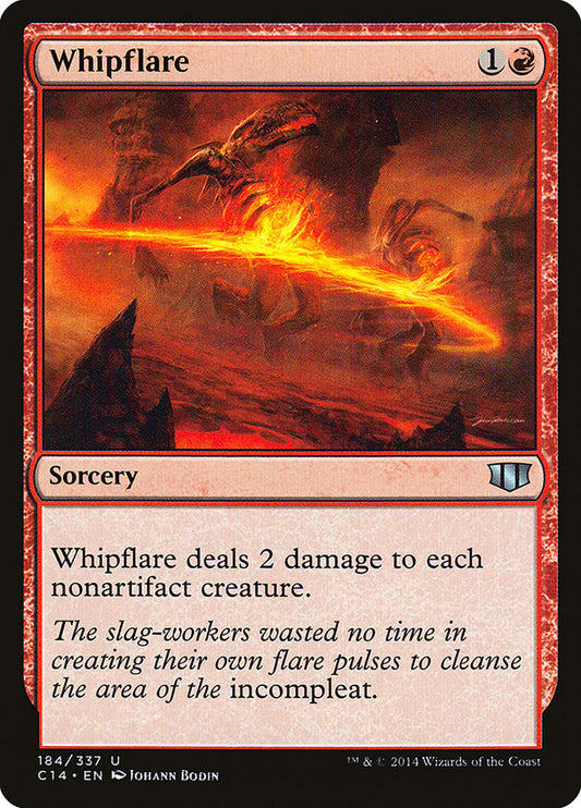 This Is An Image Of The Magic The Gathering Card Whipflare From The Set Commander Anthology Volume II - Designed By Artist Johann Bodin