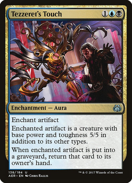This Is An Image Of The Magic The Gathering Card Tezzeret's Touch From The Set Aether Revolt - Designed By Artist Chris Rallis