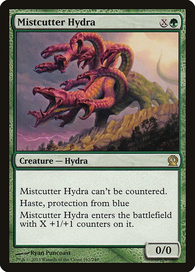 This Is An Image Of The Magic The Gathering Card Mistcutter Hydra From The Set Theros - Designed By Artist Ryan Pancoast